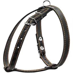 Шлея для собак Collar одинарна, шкіра, для міні порід, 40-48х43-51х1,4 см, чорний (6341) - мініатюра 2