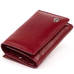 Горизонтальне портмоне зі шкіри жіноче ST Leather 19333 Бордове