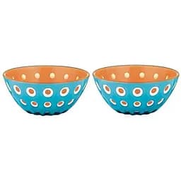 Салатник Guzzini Le Murrine 20 см блакитний з помаранчевим (279420145) - мініатюра 2