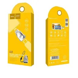 Адаптер Hoco UA10 USB Micro-USB OTG adapter Сріблястий - мініатюра 2