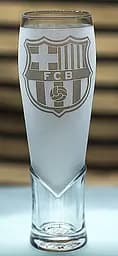 Пивний келих крафтовий 440 мл Barcelona з гравіюванням подарунок для фаната ФК Барселона футбольний матовий