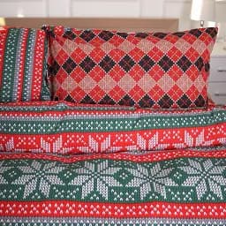 Підковдра MirSon Ranforce Elite 17-0659 Christmas 110 x 140 см червоно-зелена (2200009612961) - мініатюра 4
