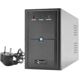 ДБЖ Ritar E-RTM500 (300W) ELF-L з екраном LED і батареєю 12V 7Ah металевий