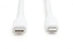 Кабель для зарядки Assmann USB, USB-C - Lightning 2 м, USB 2.0, 60W, силіконовий AK-600110-020-W White - мініатюра 2