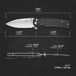 Ніж cкладний Sencut Sachse S21007-1 Micarta чорний - мініатюра 9