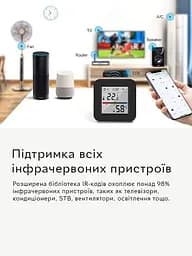 Розумний Wi-Fi датчик температури та вологості повітря Tuya SmartLife Model №4, Black wifi термометр, гігрометр + IR Remote - мініатюра 4