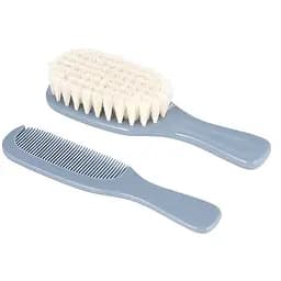 Набор для волос Canpol babies Gold щетка и расческа с натуральной щетиной синий (7/406_blu2)