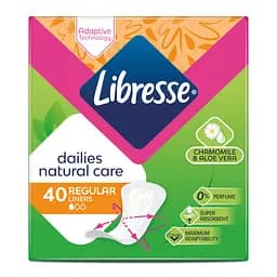 Прокладки гігієнічні Libresse Natural Care Regular 40 шт.