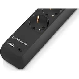 Мережевий фільтр живлення REAL-EL RS-PROTECT 605 3m, black (EL122300041) - мініатюра 6
