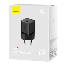 Блок швидкого заряджання OS Baseus GaN5 Fast Charger (mini) 1Type-C 30 W (CCGN070701) чорний - мініатюра 3