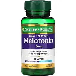Мелатонін подвійного спектру Nature's Bounty Melatonin Dual Spectrum 5 мг 60 таблеток