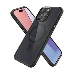Чехол Spigen Ultra Hybrid MagSafe для iPhone 15 Pro Frost Black (ACS06720) + защитное стекло - мініатюра 5