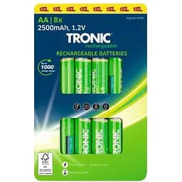 Акумуляторні батареї Tronic AA 8 шт. в упаковці