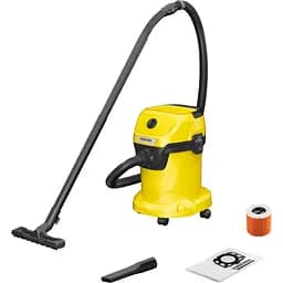 Контейнерный пылесос для дома Karcher WD 3 17/4/2 Красивый бумажный фильтр-мешок для сухой и влажной уборки.
