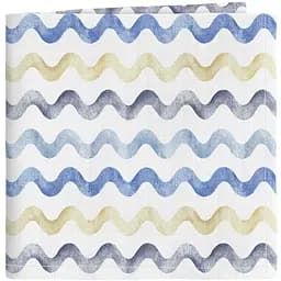 Пелюшкі муслінові Cosas Waves 75х100 см (MuslinDiapers_WaveBlueBeige_75x100)