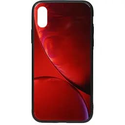 Чохол-накладка Toto Print Glass Space Case Apple iPhone XS Max Rubin Red