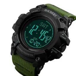 Cпортивний годинник Skmei 1356 Compass з компасом удароміцні (Зелені) - мініатюра 3