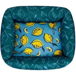 Лежак Barksi Home Лимони прямокутний M 40x60 см синій - мініатюра 3