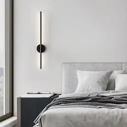 Видовжене чорне LED бра 60 см Арт. W 007/600 BK Line F