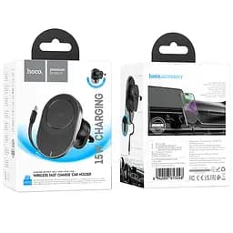 Автотримач з БЗП Hoco HW12 Guardian magnetic (air outlet) Black / Gray - мініатюра 6