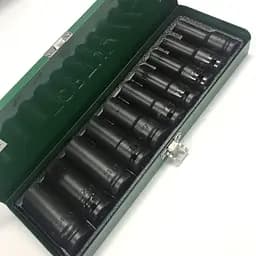 Комплект довгих головок торцевих ударних 1/2, 10-24 мм 10 од. Toptul hoz0007652 - мініатюра 3