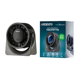 ARDESTO Вентилятор FT-M95B настільний, 12см, дисплей, аккумулятор, USB-A Type-C, сірий - мініатюра 9