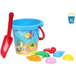 Игрушка Набор песочный 1 ТехноК 3091TXK ведерко, 6 пасочек и лопатка Голубой