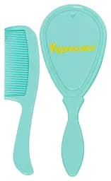 Щетка и расческа для волос Курносики, бирюзовый (7070 сал)