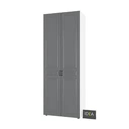 Шафа для одягу з полицями С-9.2 Білий/Асфальт Idea - мініатюра 3