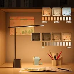 Настільна лампа Baseus Smart Eye Series Charging Folding Smart Light Gray (DGZG-0G) - мініатюра 13