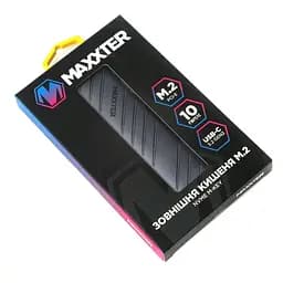 Зовнішня кишеня Maxxter M.2 NVMe PCIe, USB 3.2 Type-C, Metal, Black (EHDE-2280S-01)