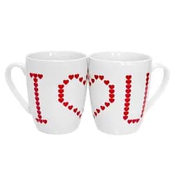 Набір чашок Keramia, I love you, 360 мл, 2 шт. (21-279-024)