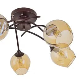 Люстра стельова Brille в спальню E27 60W BR (LK-678C/5) - мініатюра 2