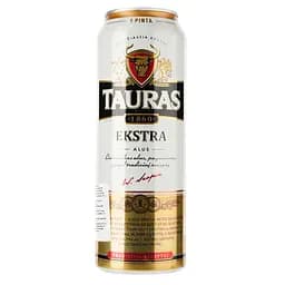 Пиво Tauras Extra світле, 5.2%, з/б, 0.568 л