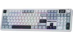 Клавіатура Aula F108 Pro Wireless Gasket Keyboard Reaper Switch 2.4G/BT EN/UA White (6978080501318) - мініатюра 2