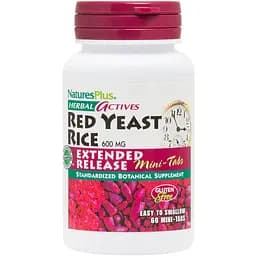 Червоний дріжджовий рис Natures Plus Herbal Actives 600 мг 60 таблеток (NTP7362)