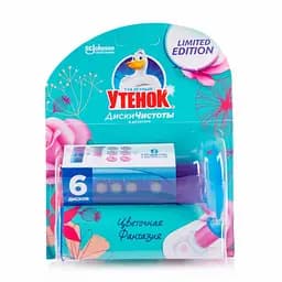 Диски для унітазу Туалетне каченя Квіткова фантазія, 6 дисків