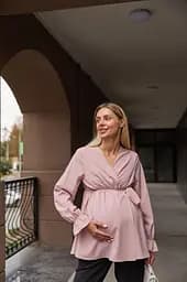 Блуза для вагітних та годуючих Toscana XL (48) Lullababe Пудровий - мініатюра 3