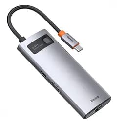 USB-Хаб Baseus USB-C Metal Gleam Series 6in1 Gray (CAHUB-CW0G) - мініатюра 3