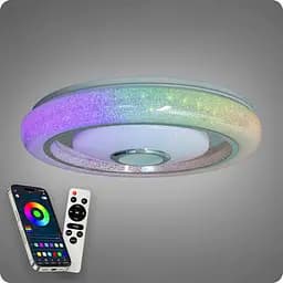 Люстра світлодіодна 517 Dlight RGB з пультом і колонкою 80Вт Білий (02144) - мініатюра 4