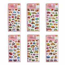 Наклейки детские 6 дизайнов 12 шт. (762817ML)