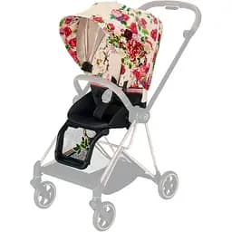 Люлька Cybex Mios Lux R Spring blossom light + Комплект текстилю Cybex Mios Spring blossom light + Шасі для коляски Cybex Mios LS RBA Chrome Black - мініатюра 7