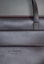 Шкіряний чохол BlankNote з ручками та кишенею для MacBook 16 Pro Темно-коричневий - мініатюра 6