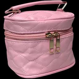 Детская сумка стеганная с ручкой розовая (24-553)