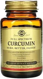 Натуральная добавка Solgar Full Spectrum Curcumin, 30 капсул