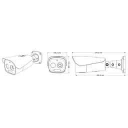 Тепловізійна IP-відеокамера TVT TD-5463E1-VT2(19/PE) Thermal 640*512 f=19mm Optical 5Mp f=8mm (77-00458) - мініатюра 3