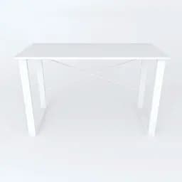 Письмовий стіл Ferrum-decor Драйв 750x1400x700 Білий метал ДСП Біле 16 мм (FRD-103206) - мініатюра 4