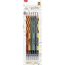 Набор графитовых карандашей Maped Harry Potter HB с ластиком 6 шт. (MP851701)