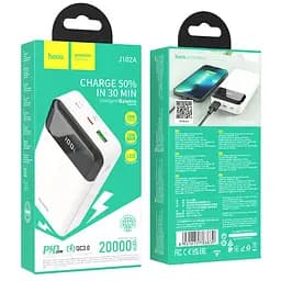 Універсальна зарядна батарея Hoco J102A 20000mAh Cool figure PD20W+QC3.0 (Білий) - мініатюра 5