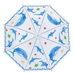 Дитяча парасолька "Дельфін" Bambi MK 5793(Blue) довжина 65,5 см, тростина 60 см, діаметр 84 см
